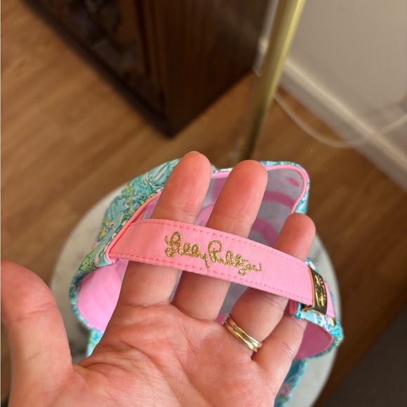 LILLY PULITIZER Run Around Baseball Cap Colorful Tropical Pastel Resort Pink - Picture 4 of 4